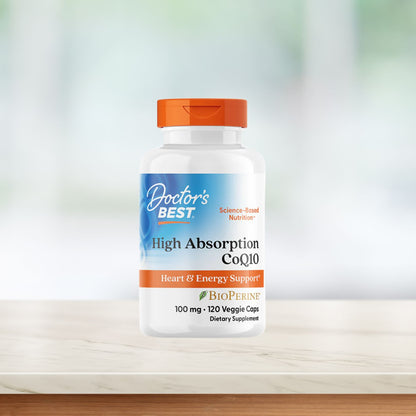 Doctor's Best High Absorption CoQ10 with BioPerine, 100 mg, 120 Veggie Caps
