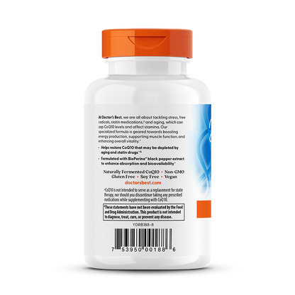 Doctor's Best High Absorption CoQ10 with BioPerine, 100 mg, 120 Veggie Caps