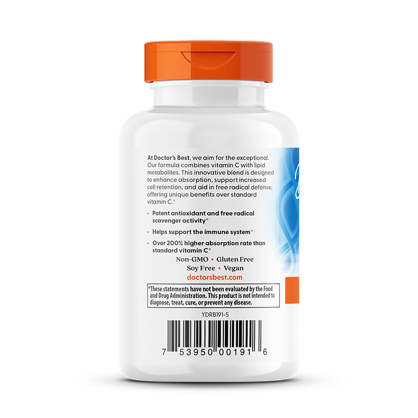 Doctor's Best High Absorption Vitamin C with PureWay-C, 500 mg, 60 Tablets
