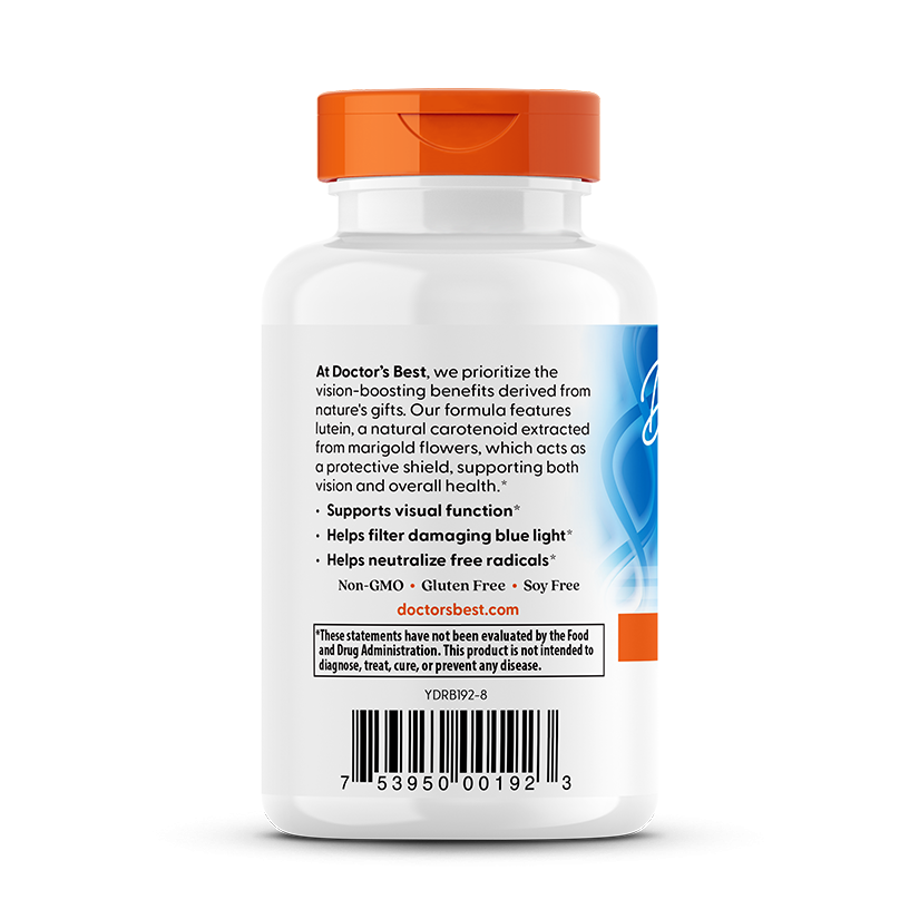 Doctor's Best Lutein, 20 mg, 60 Softgels