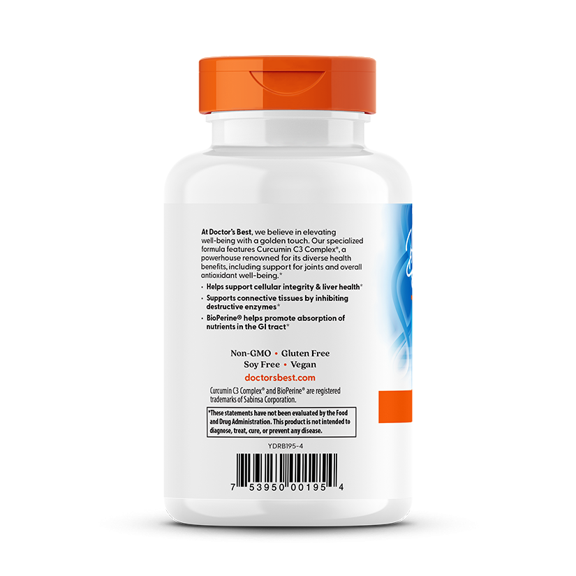 Doctor's Best High Absorption Curcumin, 1,000 mg, 120 Tablets