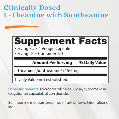 Doctor's Best L-Theanine with Suntheanine, 150 mg, 90 Veggie Caps