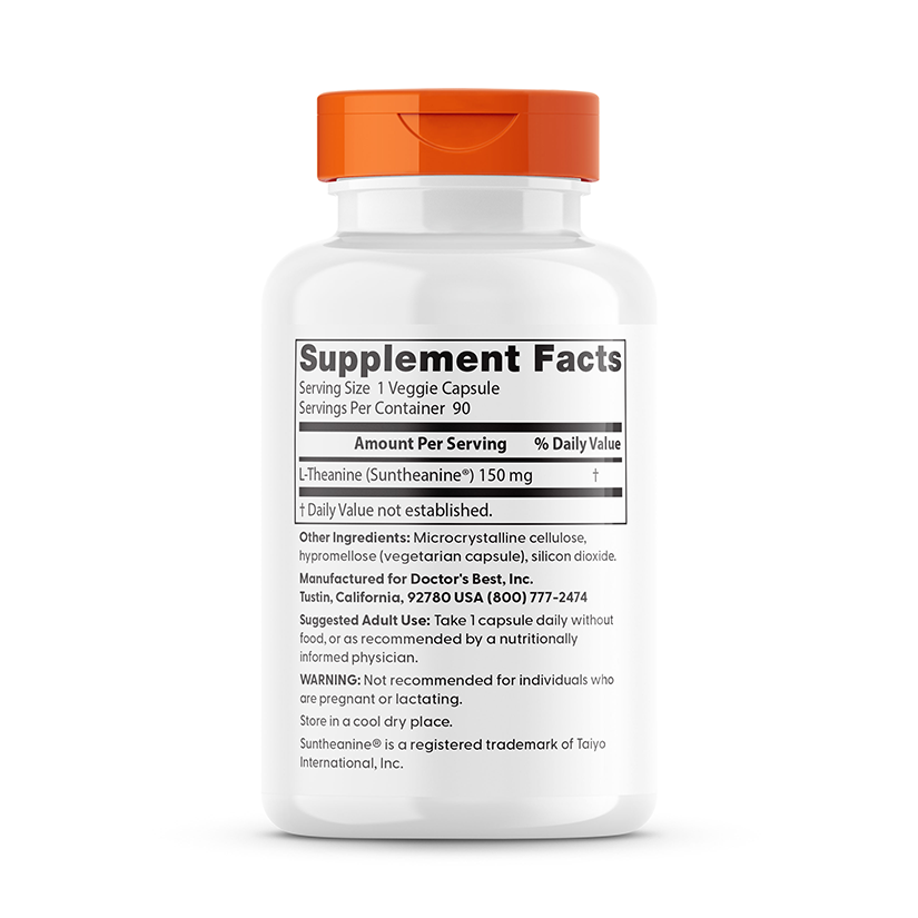 Doctor's Best L-Theanine with Suntheanine, 150 mg, 90 Veggie Caps