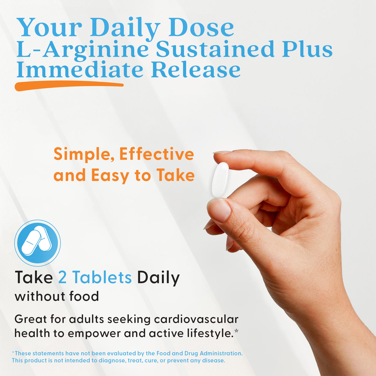 Doctor's Best L-Arginine Sustained Plus Immediate Release, 1000 mg Per Serving, 120 Bilayer Tablets
