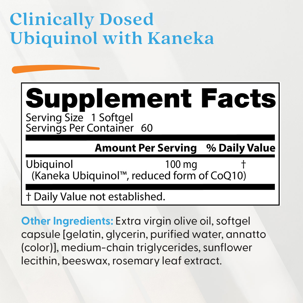 Doctor's Best Ubiquinol with Kaneka, 100 mg, 60 Softgels