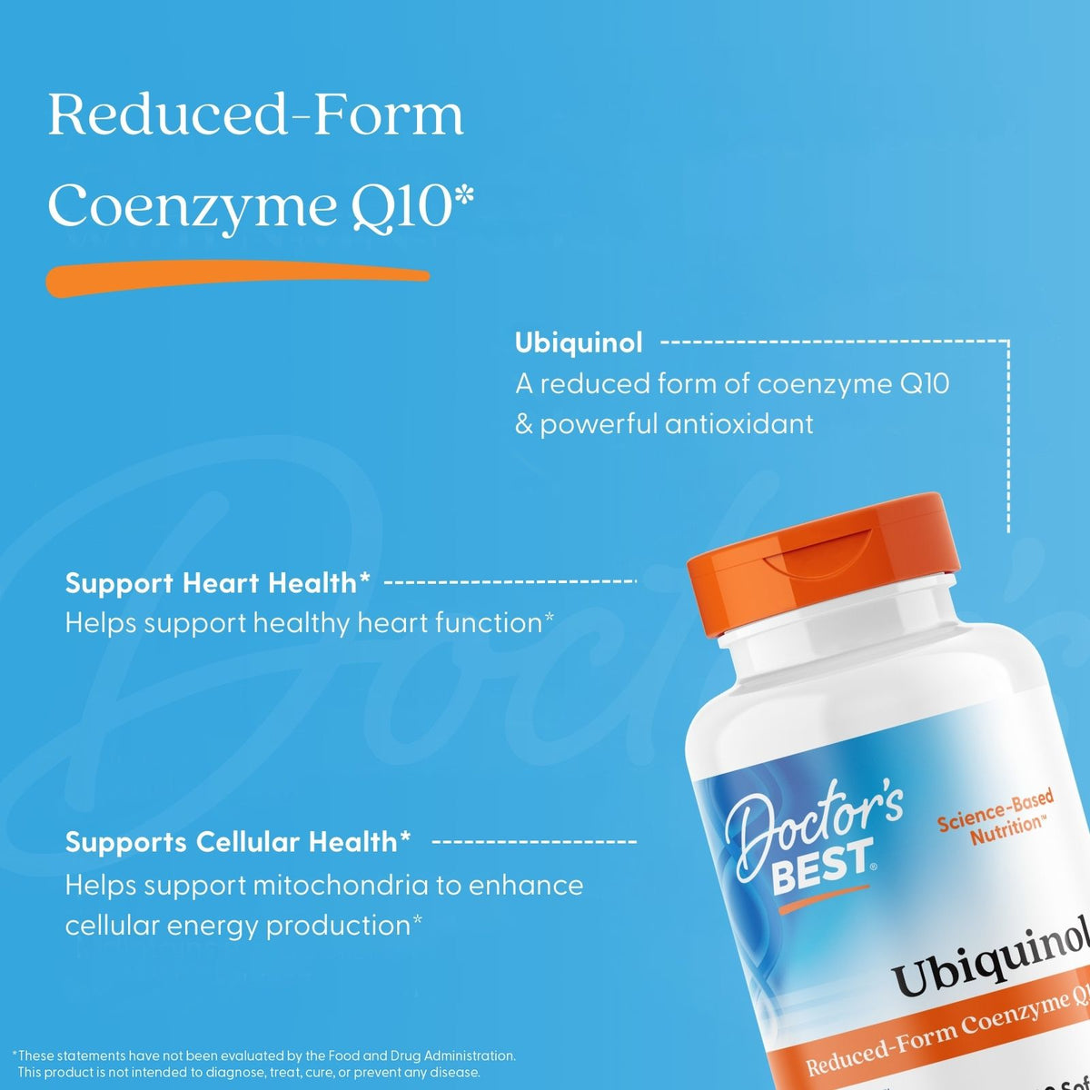 Doctor's Best Ubiquinol with Kaneka, 100 mg, 60 Softgels