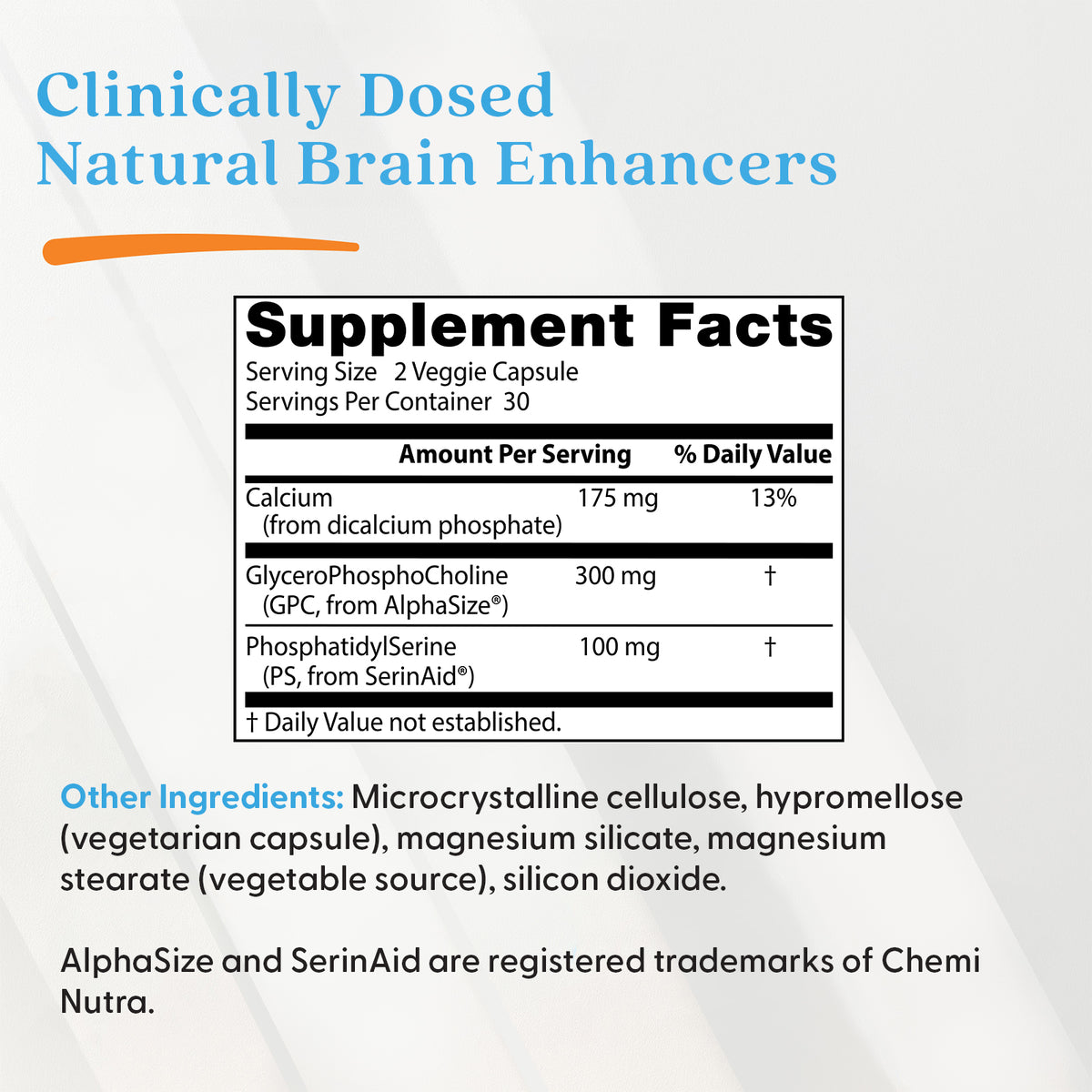 Doctor's Best Natural Brain Enhancers with AlphaSize and SerinAid, 60 Veggie Caps
