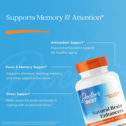 Doctor's Best Natural Brain Enhancers with AlphaSize and SerinAid, 60 Veggie Caps