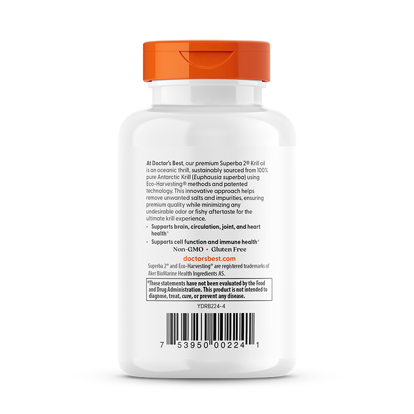 Doctor's Best Real Krill, 350 mg, 60 Softgel