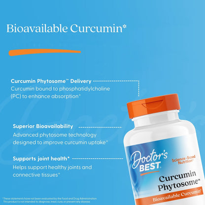 Doctor's Best Curcumin Phytosome with Meriva, 500 mg, 60 Veggie Caps