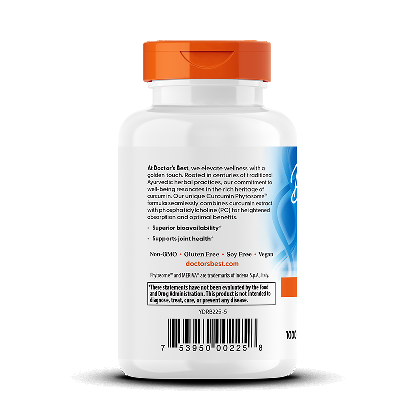 Doctor's Best Curcumin Phytosome with Meriva, 500 mg, 60 Veggie Caps