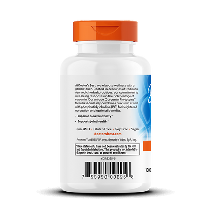 Doctor's Best Curcumin Phytosome with Meriva, 500 mg, 60 Veggie Caps