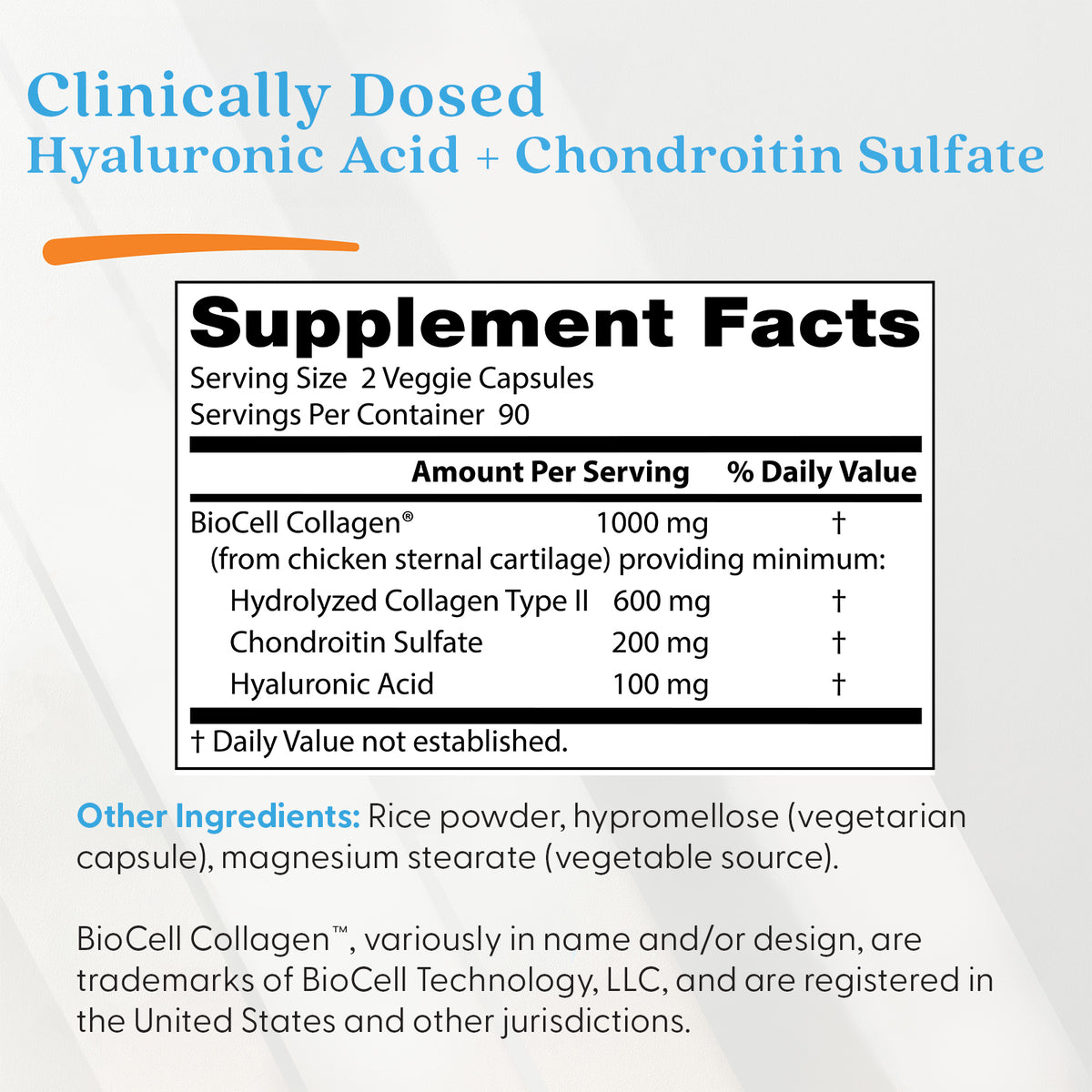 Doctor's Best Hyaluronic Acid + Chondroitin Sulfate, 180 Veggie Caps