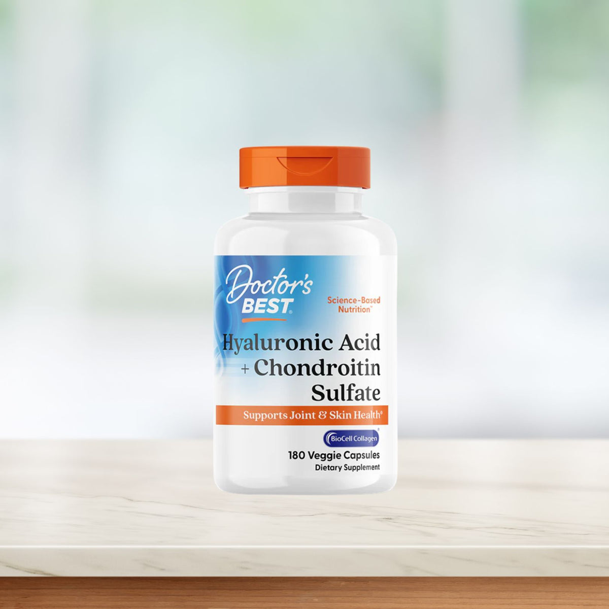 Doctor's Best Hyaluronic Acid + Chondroitin Sulfate, 180 Veggie Caps