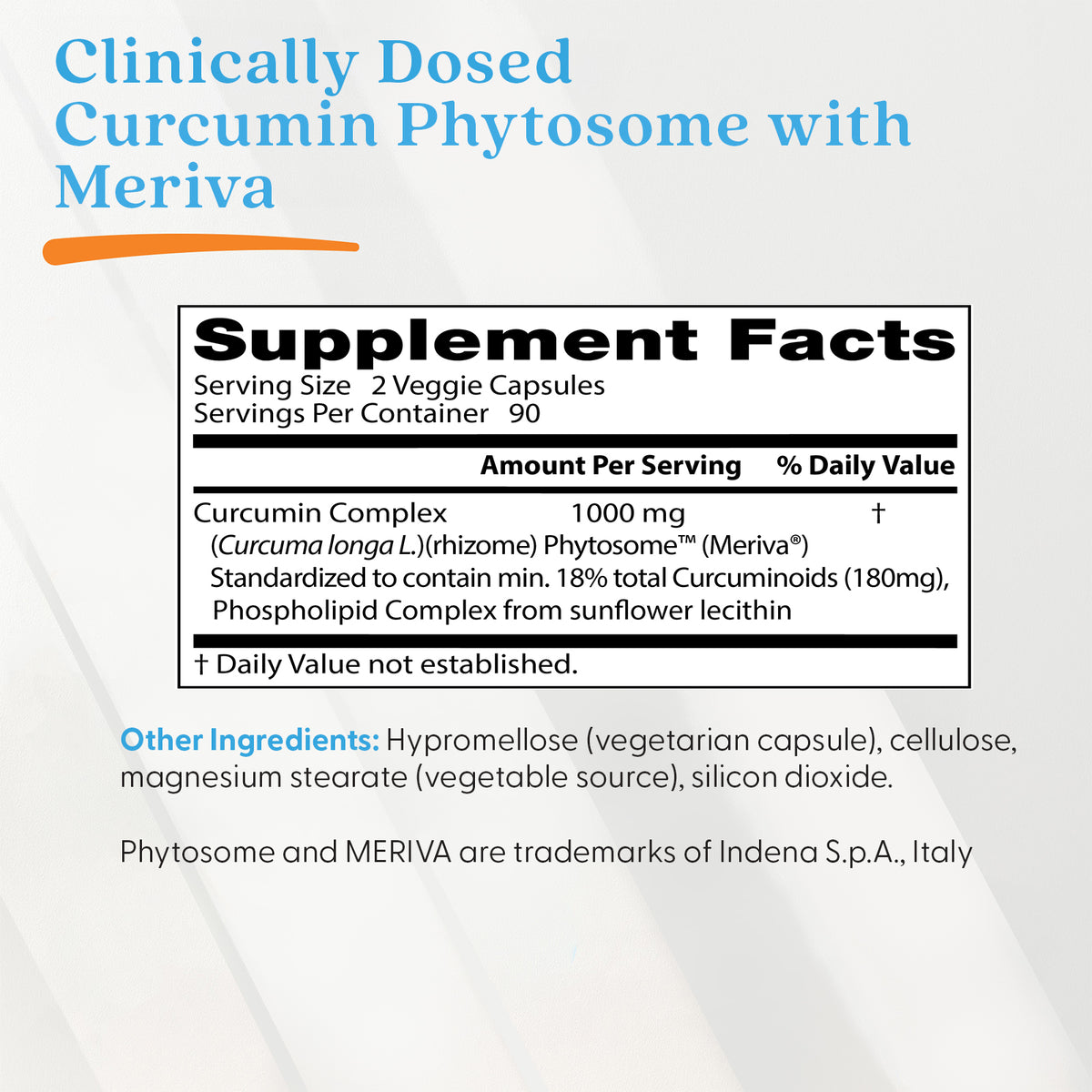 Doctor's Best Curcumin Phytosome with Meriva, 1,000 mg Per Serving, 180 Veggie Caps