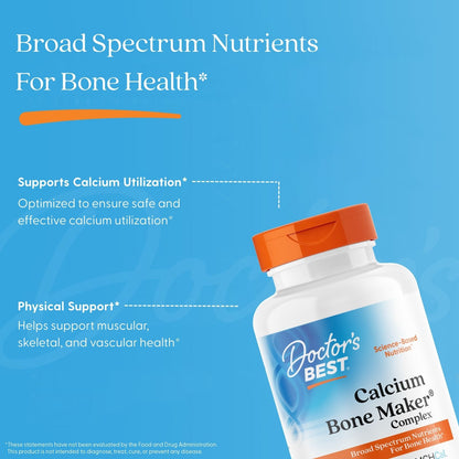Doctor's Best Calcium Bone Maker Complex with MCHCal, 180 Capsules