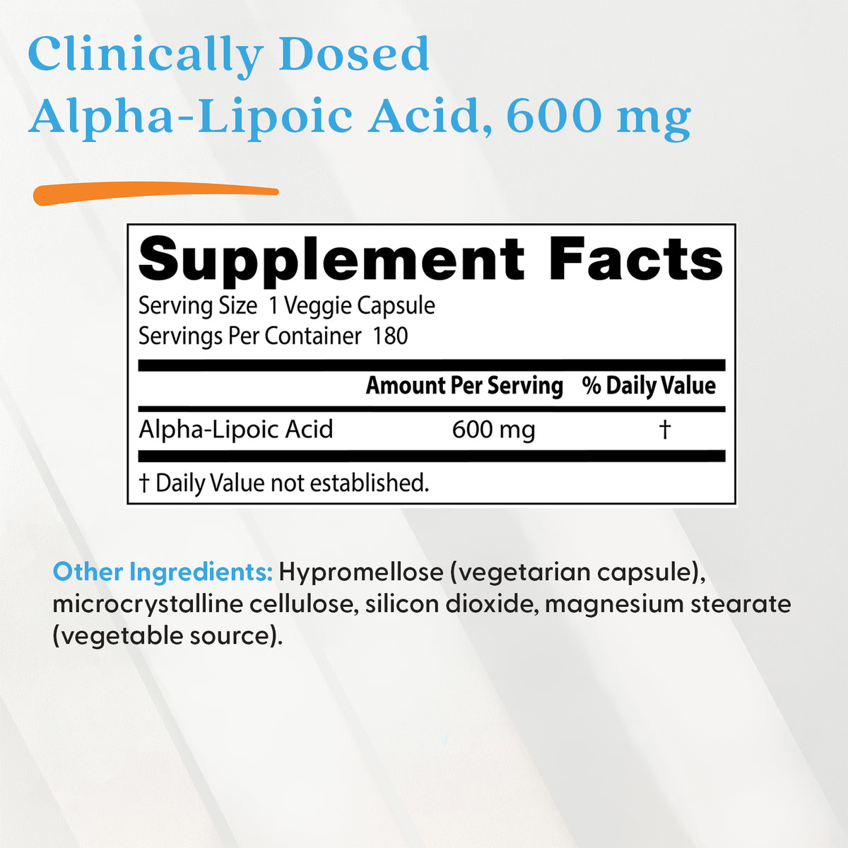 Doctor's Best Alpha-Lipoic Acid 600, 600 mg, 180 Veggie Caps