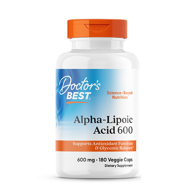 Doctor's Best Alpha-Lipoic Acid 600, 600 mg, 180 Veggie Caps