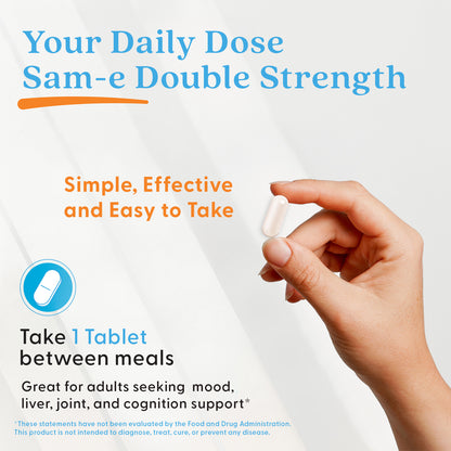 Doctor's Best SAM-e, Double-Strength, 400 mg, 60 Enteric Coated Tablets
