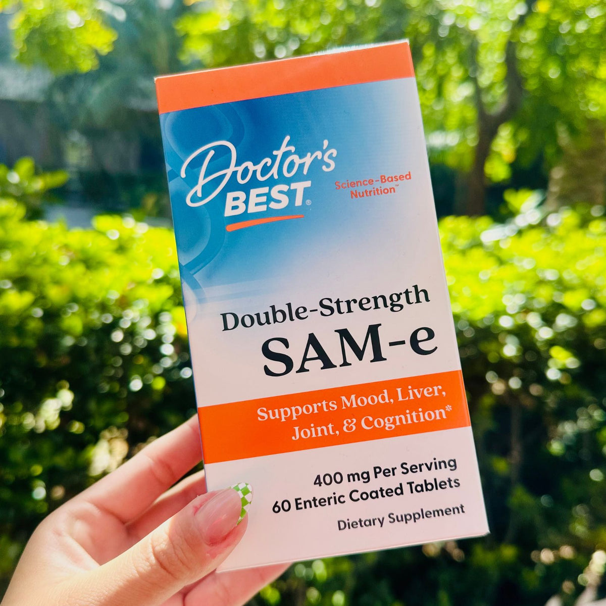Doctor's Best SAM-e, Double-Strength, 400 mg, 60 Enteric Coated Tablets