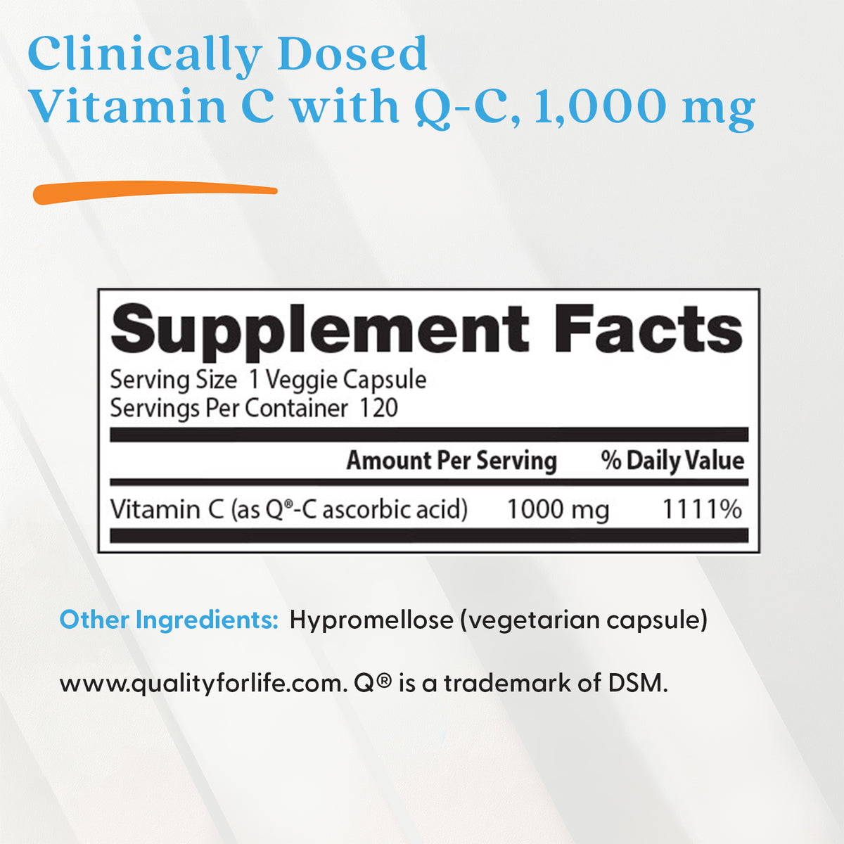 Doctor's Best Vitamin C with Q-C, 1,000 mg, 120 Veggie Caps