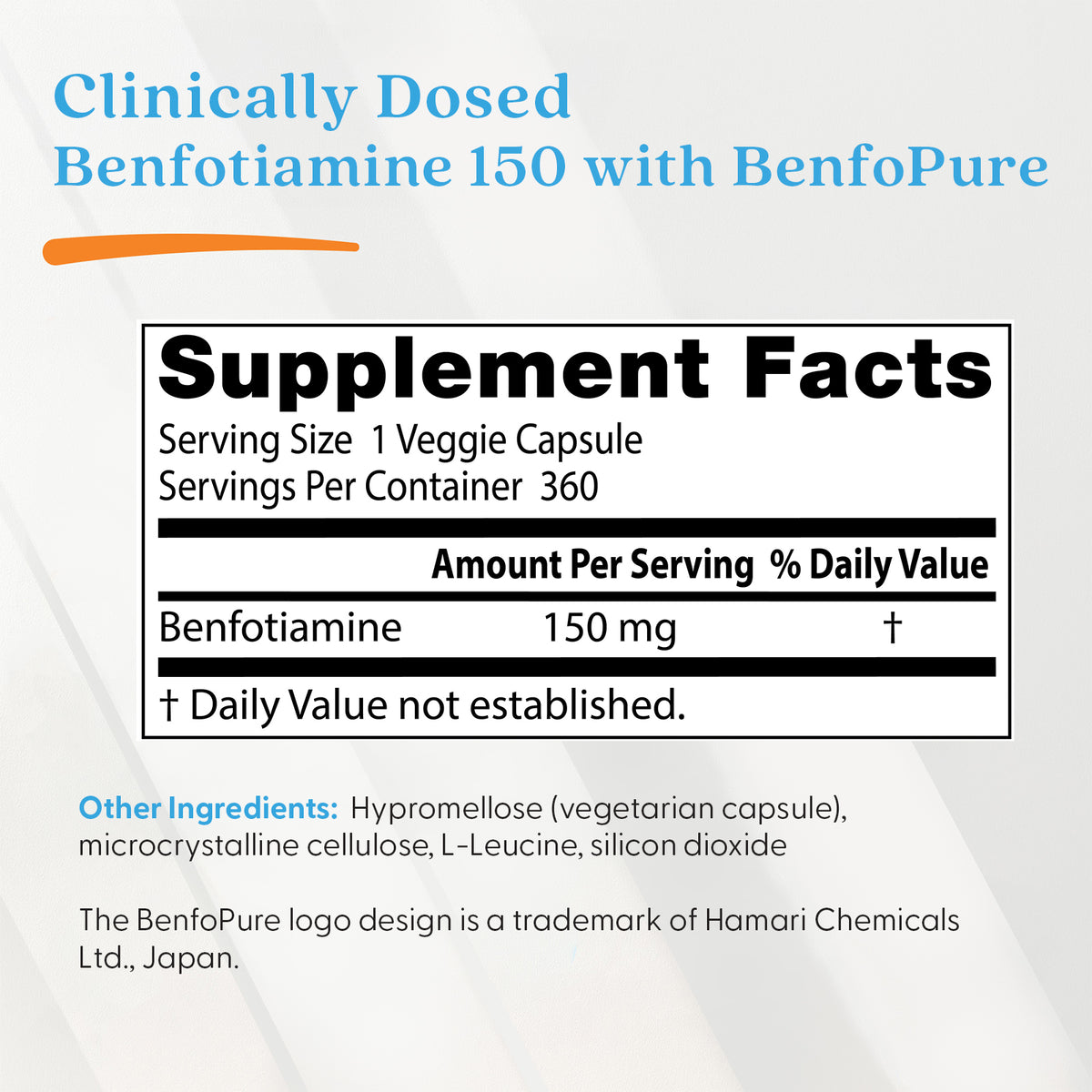 Doctor's Best Benfotiamine with BenfoPure, 150 mg, 360 Veggie Caps