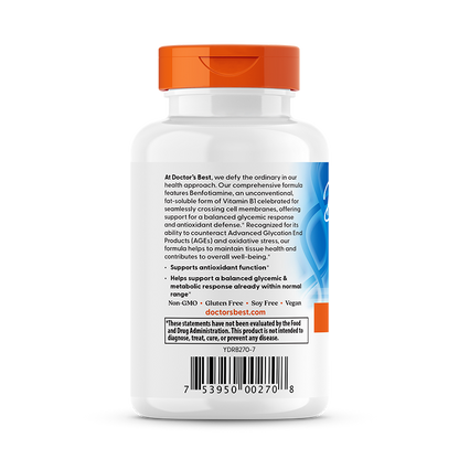 Doctor's Best Benfotiamine with BenfoPure, 300 mg, 60 Veggie Caps