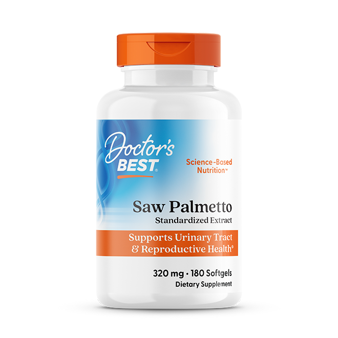 Doctor's Best Saw Palmetto, Standardized Extract, 320 mg, 180 Softgels