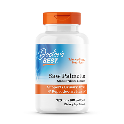 Doctor's Best Saw Palmetto, Standardized Extract, 320 mg, 180 Softgels