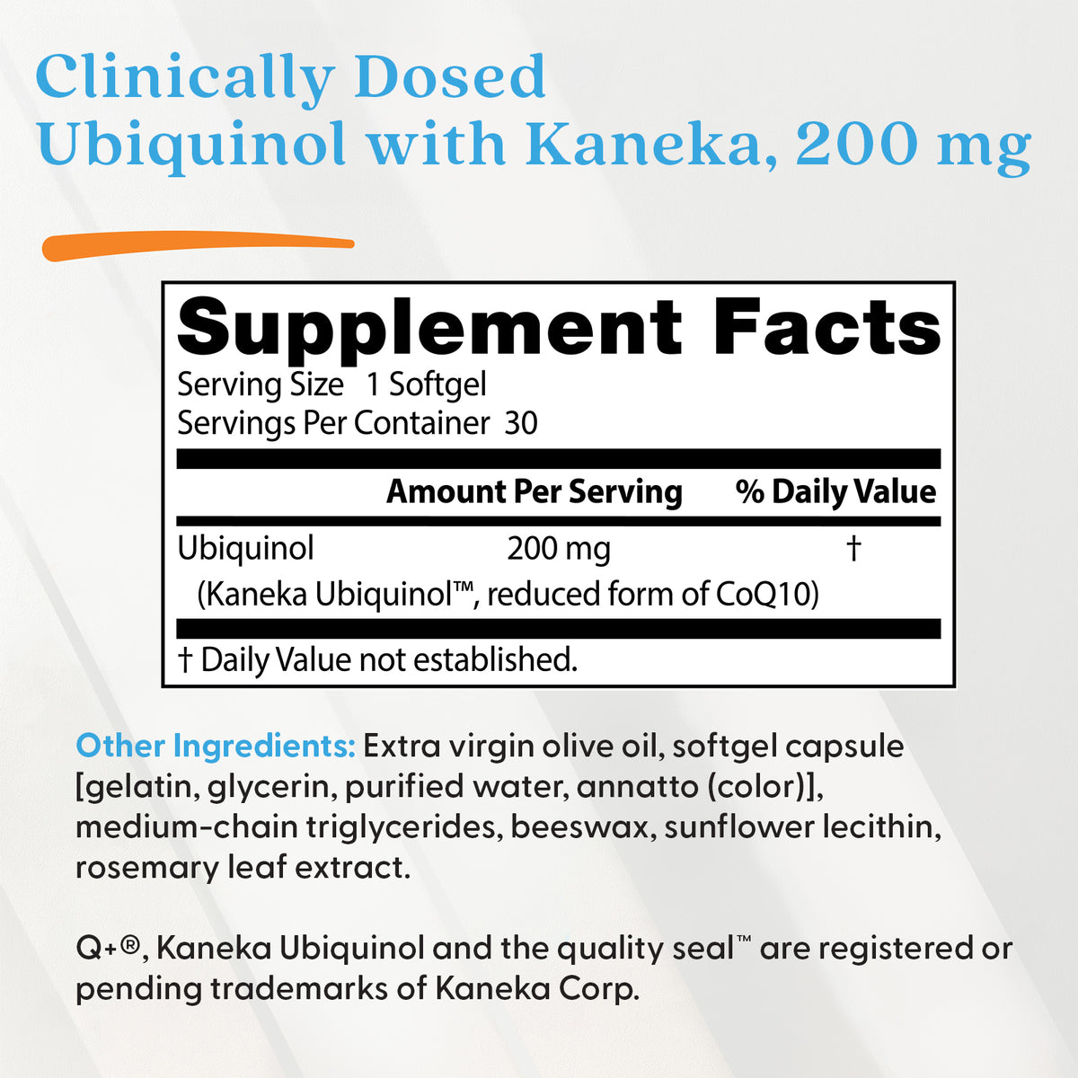 Doctor's Best Ubiquinol with Kaneka, 200 mg, 30 Softgels