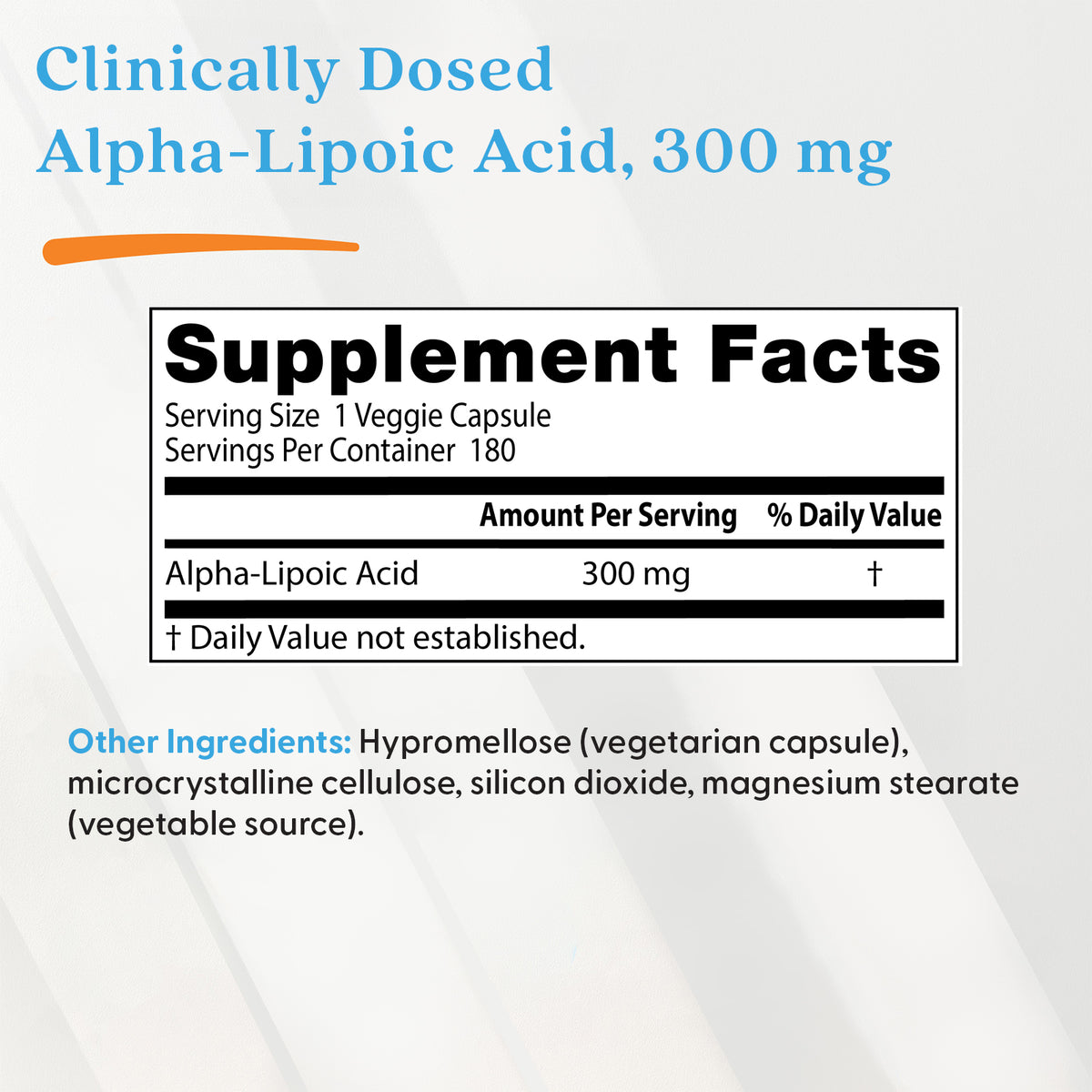 Doctor's Best Alpha-Lipoic Acid 300, 300 mg, 180 Veggie Caps