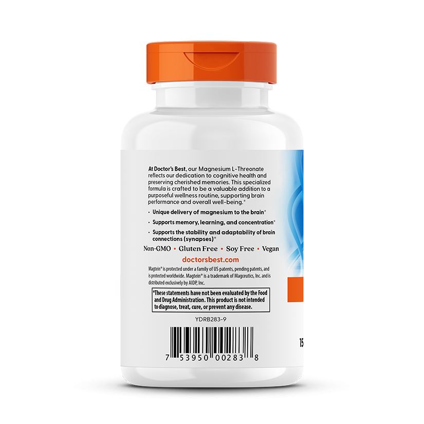 Doctor's Best Brain Magnesium with Magtein, 50 mg, 90 Veggie Caps