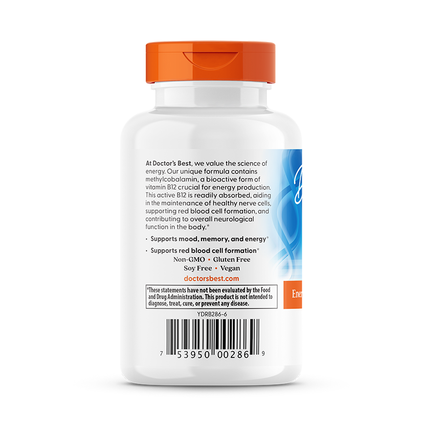 Doctor's Best Fully Active B12, 1,500 mcg, 60 Veggie Caps