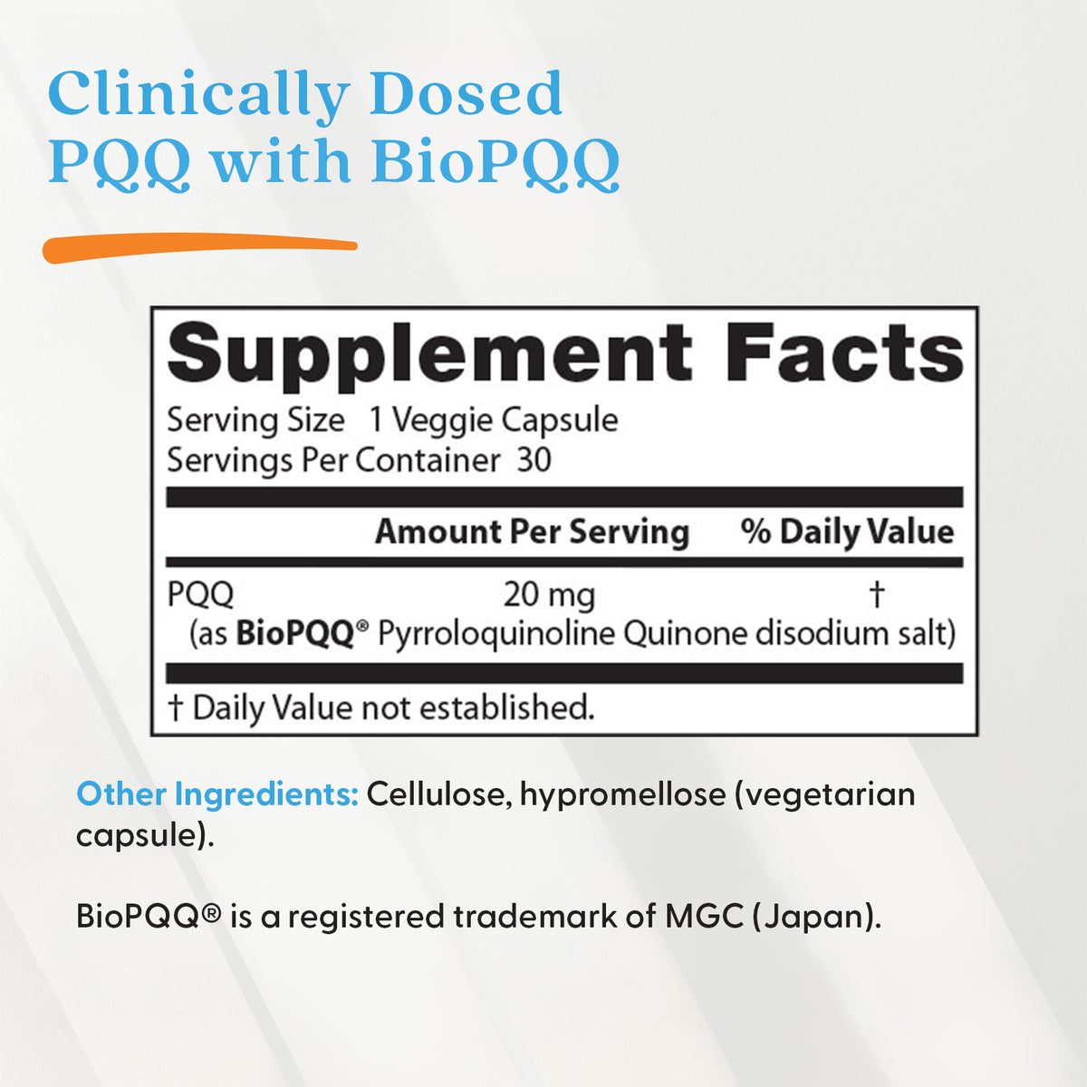 Doctor's Best PQQ with BioPQQ, 20 mg, 30 Veggie Caps