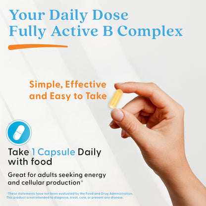 Doctor's Best Fully Active B Complex with Quatrefolic, 30 Veggie Caps