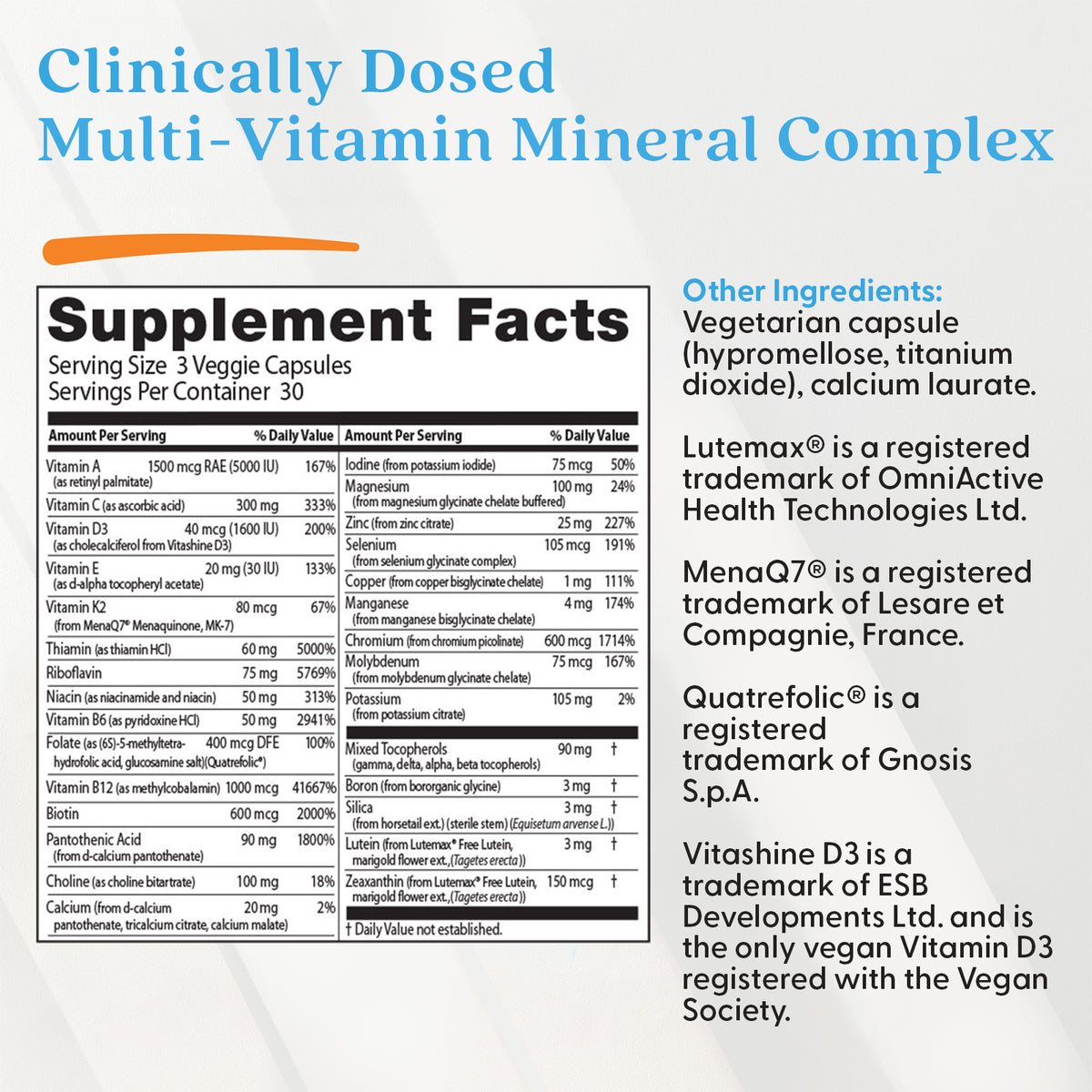 Doctor's Best Multi-Vitamin with Vitashine D3 and Quatrefolic, 90 Veggie Capsules