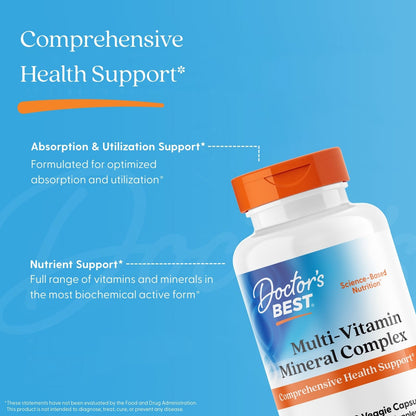 Doctor's Best Multi-Vitamin with Vitashine D3 and Quatrefolic, 90 Veggie Capsules