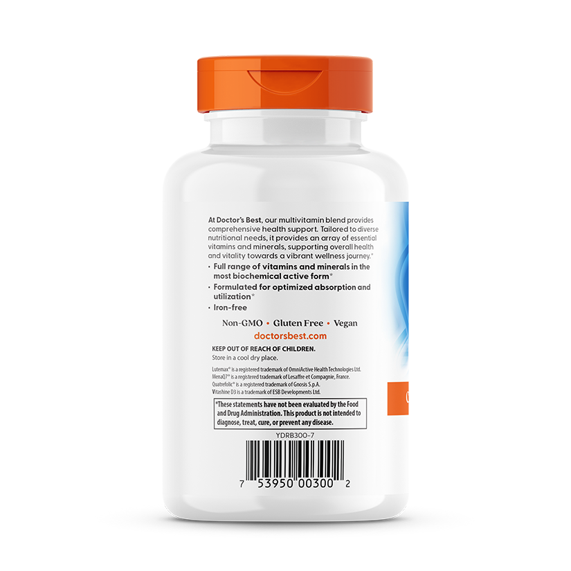 Doctor's Best Multi-Vitamin with Vitashine D3 and Quatrefolic, 90 Veggie Capsules