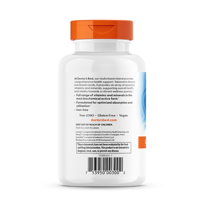 Doctor's Best Multi-Vitamin with Vitashine D3 and Quatrefolic, 90 Veggie Capsules