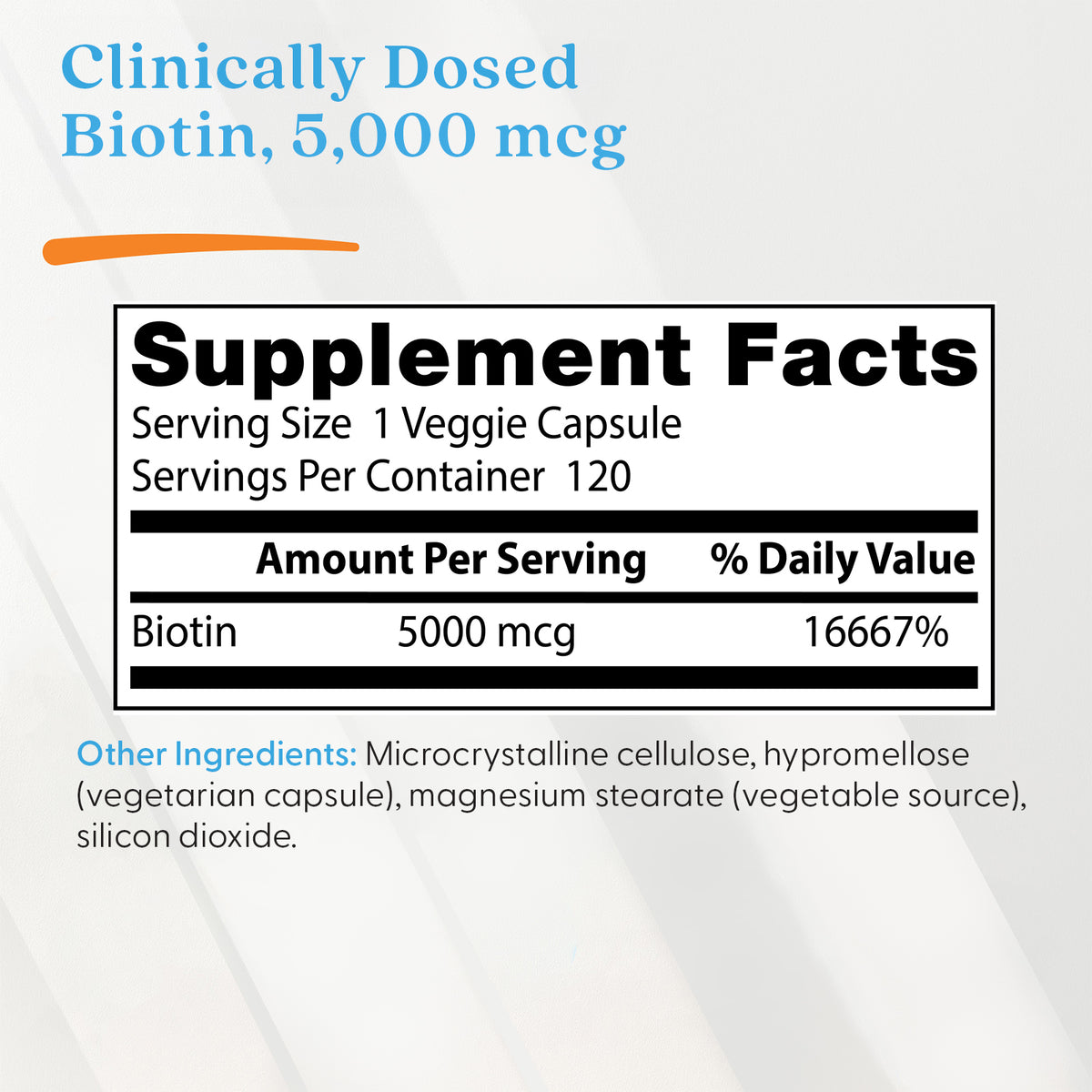 Doctor's Best Biotin, 5,000 mcg,  120 Veggie Caps