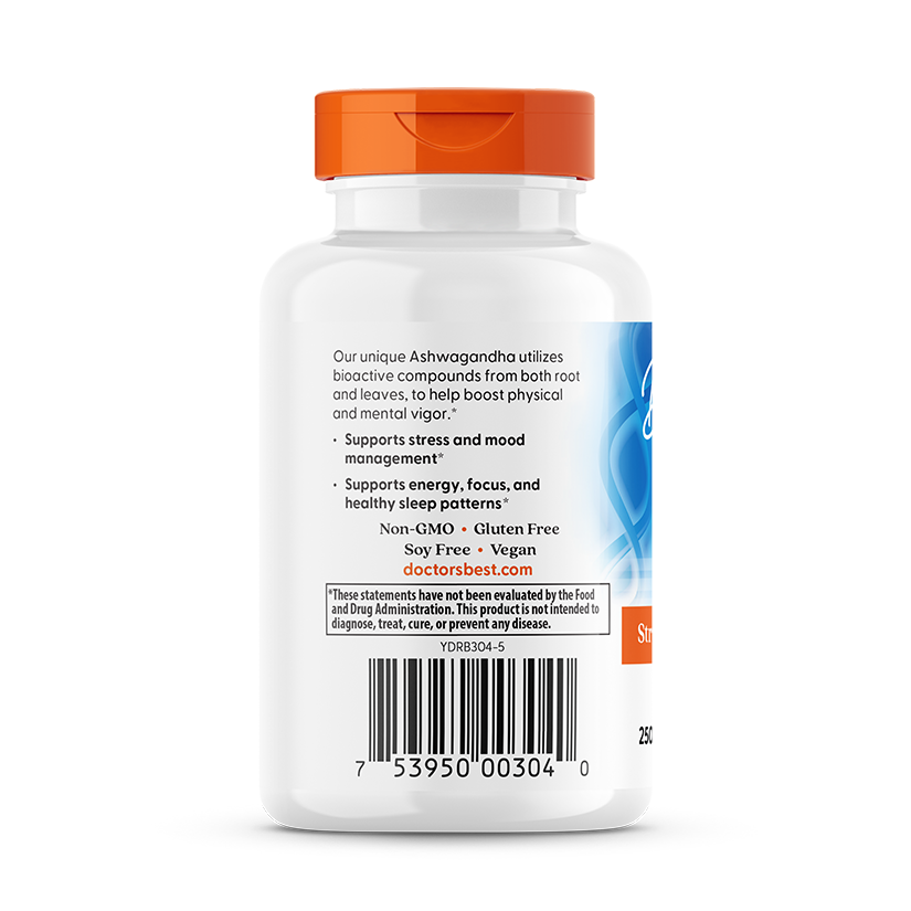Doctor's Best Ashwagandha with Sensoril, 125 mg, 60 Veggie Caps