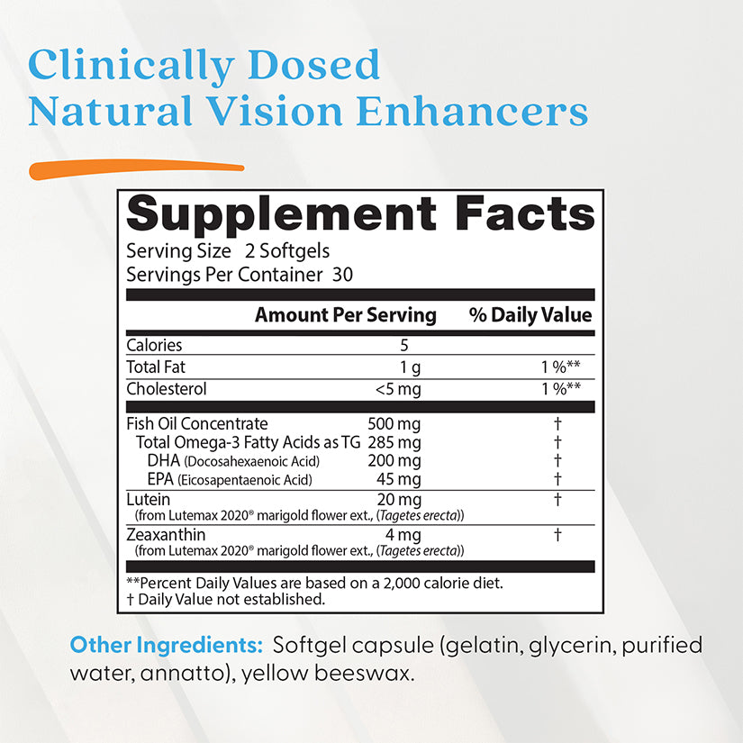Doctor's Best Natural Vision Enhancers, 60 Softgels