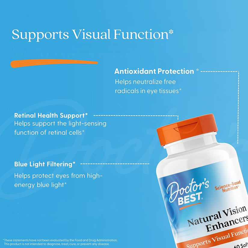 Doctor's Best Natural Vision Enhancers, 60 Softgels