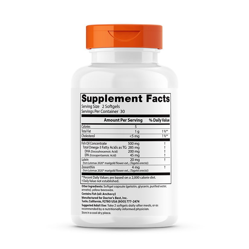 Doctor's Best Natural Vision Enhancers, 60 Softgels