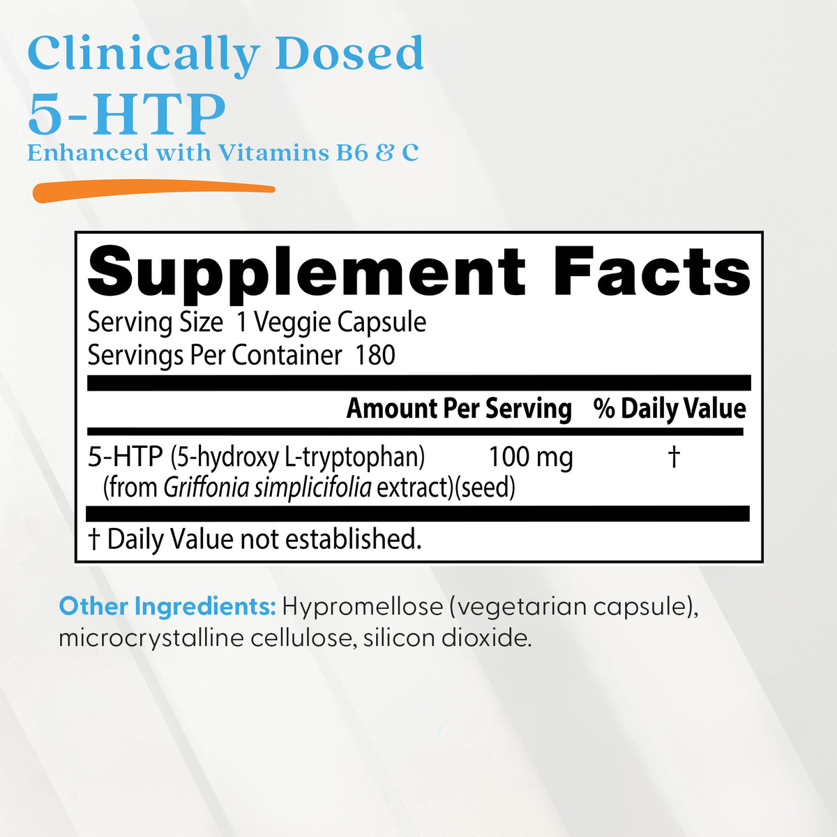 Doctor's Best 5-HTP, 100 mg, 180 Veggie Caps