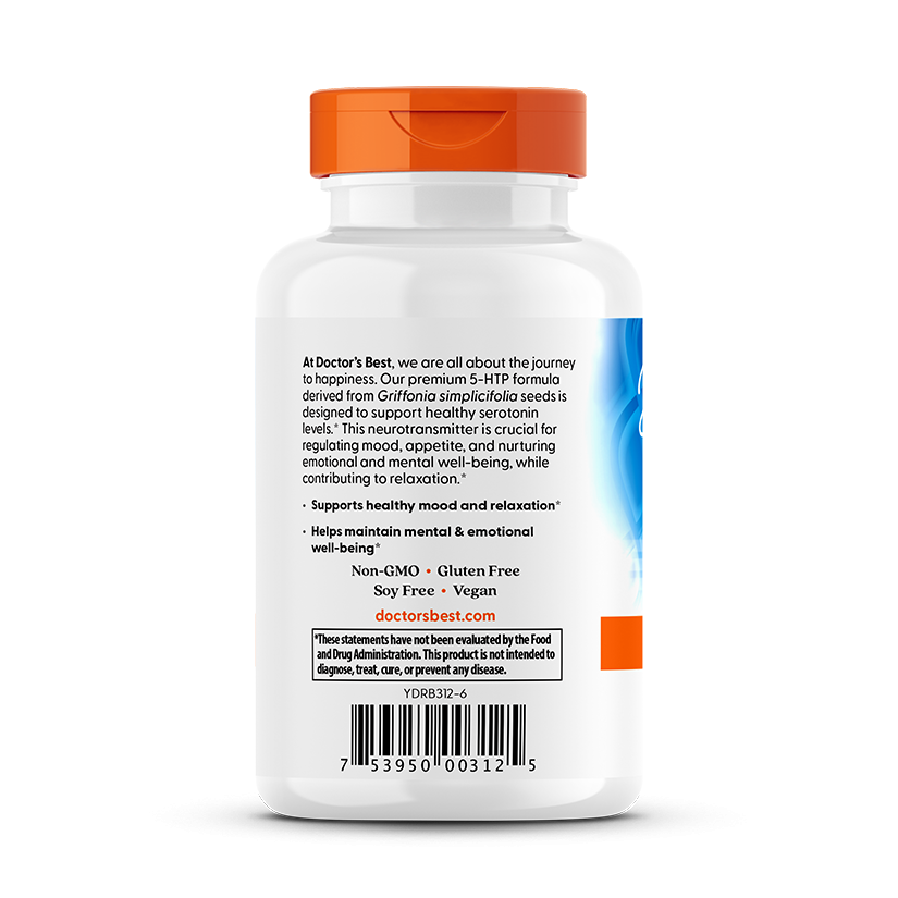 Doctor's Best 5-HTP, 100 mg, 180 Veggie Caps