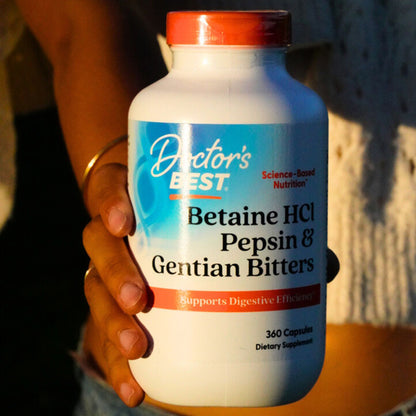 Doctor's Best Betaine HCl, Pepsin and Gentian Bitters, 360 Capsules