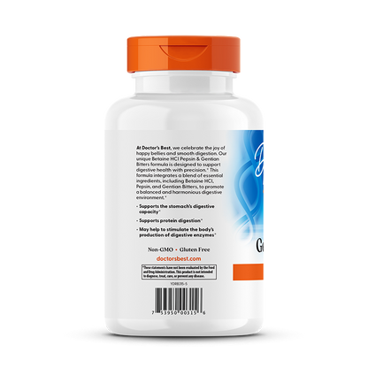 Doctor's Best Betaine HCl, Pepsin and Gentian Bitters, 360 Capsules