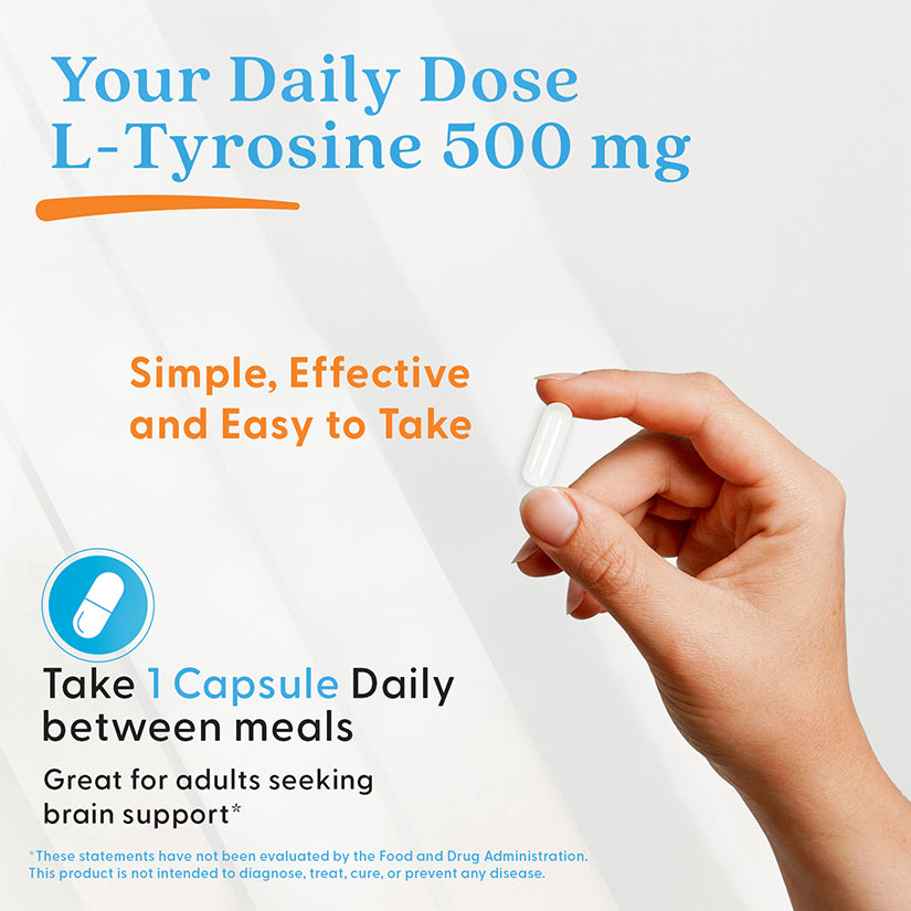 Doctor's Best Best L-Tyrosine, 500 mg, 120 Veggie Caps