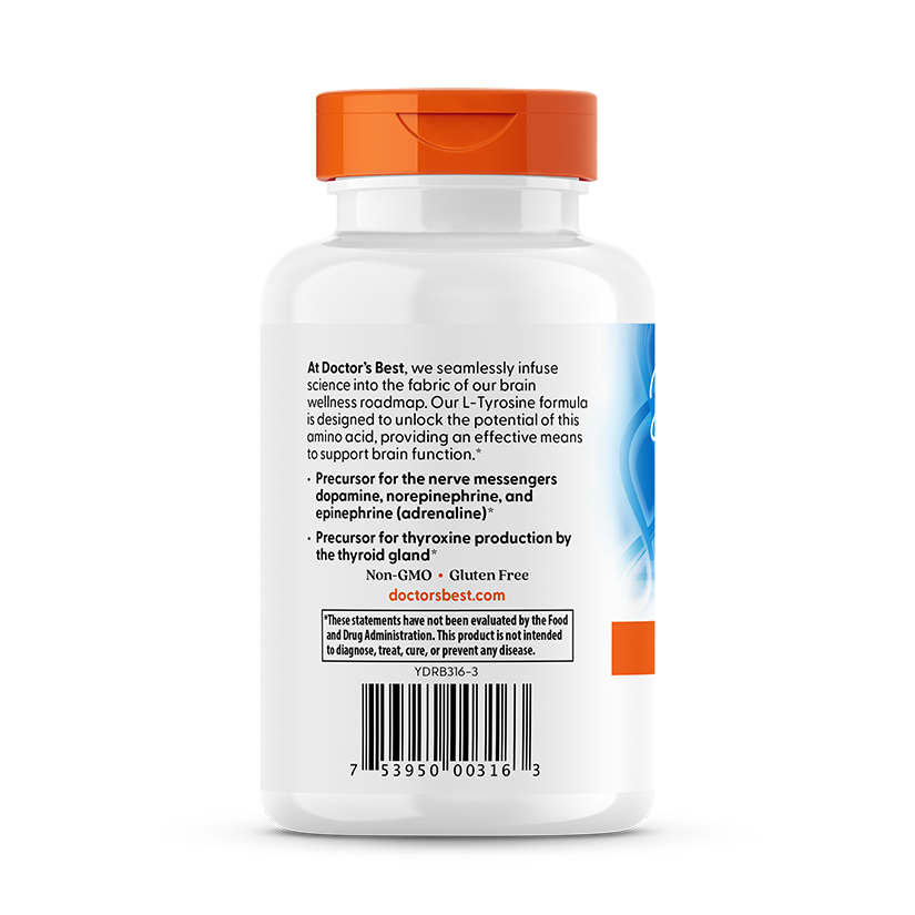 Doctor's Best Best L-Tyrosine, 500 mg, 120 Veggie Caps